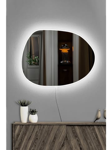 Evila LED-Spiegel "Piago" in Weiß - (B)60 x (H)46 cm