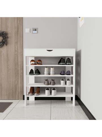 Evila Schoenenkast "Royal" wit - (B)80 x (H)90 x (D)30 cm