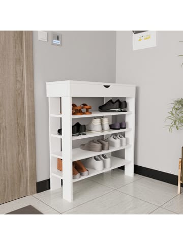 Evila Schoenenkast "Royal" wit - (B)80 x (H)90 x (D)30 cm