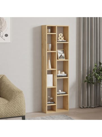 Evila Bücherregal "Tomi" in Hellbraun - (B)45 x (H)150 x (T)20 cm