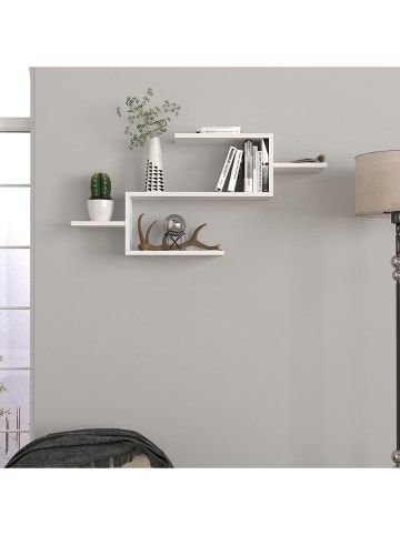 Evila Boekenkast "Twist" wit - (B)104 x (H)49,4 x (D)14,5 cm