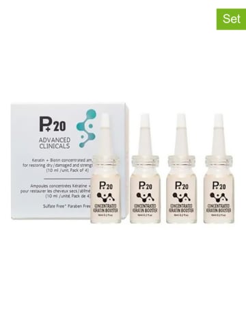 Peptid+ 4tlg. Haarpflege-Ampullen-Set "P+20 - anti hair loss", je 10 ml