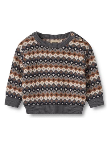 Wheat Pullover "Elias" in Grau/ Hellbraun/ Beige