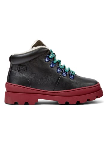 Camper Leren boots zwart/bordeaux