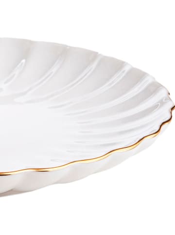 Homla Talerz śniadaniowy "Melida" w kolorze złoto-białym - Ø 20 cm