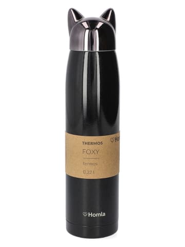 Homla Butelka termiczna "Foxy" w kolorze czarnym - 320 ml
