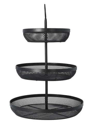 Homla Etagere ''Grido'' in Schwarz - (H)42 x Ø 32 cm