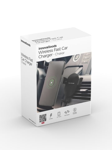 InnovaGoods Kfz-Handyhalterung mit Schnelladegerät in Schwarz - (H)10,5 cm