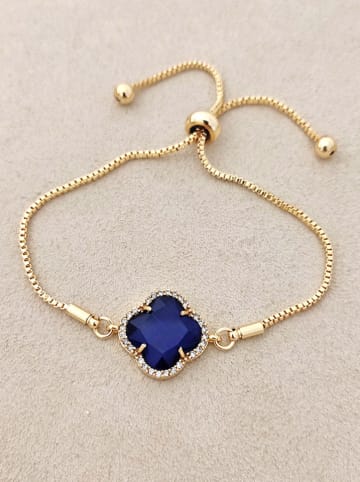 Luja Bijoux Pozłacana bransoletka z cyrkoniami i kocim okiem
