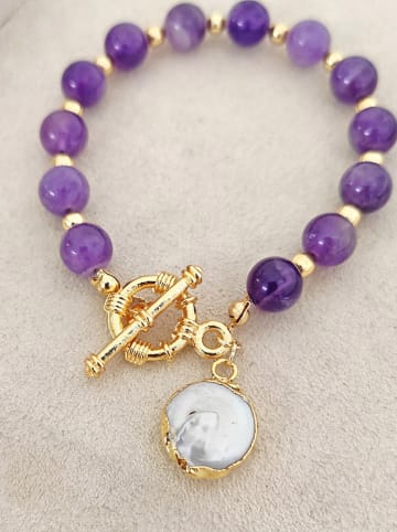Luja Bijoux Vergold. Armband mit Edelsteinen und Perle