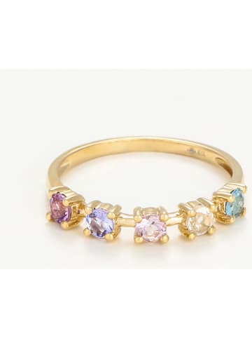 DIAMANTA Gouden ring "Pépites multicolores" met edelstenen