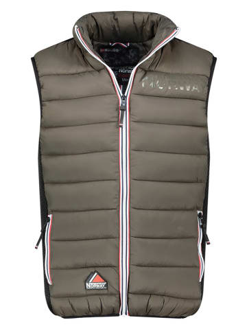 Geographical Norway Kamizelka pikowana w kolorze khaki
