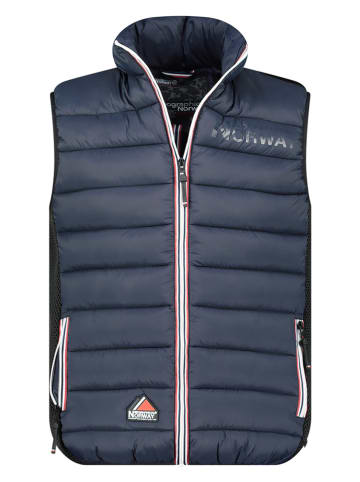Geographical Norway Kamizelka pikowana w kolorze granatowym
