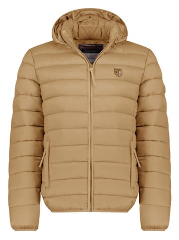 Geographical Norway Doorgestikte jas lichtbruin