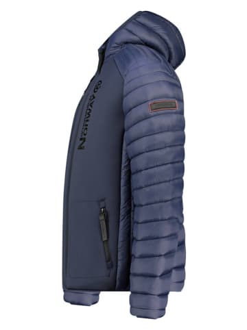 Geographical Norway Doorgestikte jas donkerblauw