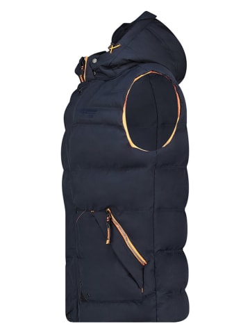 Geographical Norway Kamizelka pikowana w kolorze granatowym