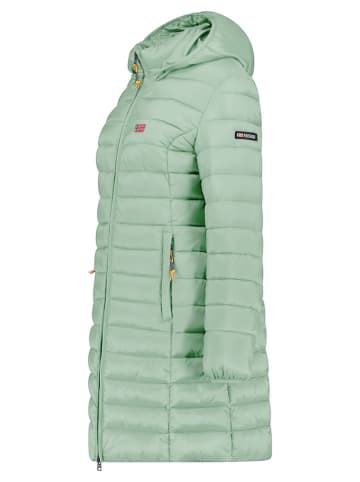 Geographical Norway Doorgestikte mantel "Atikolor" mintgroen