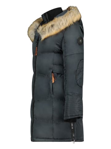 Geographical Norway Doorgestikte mantel donkergrijs