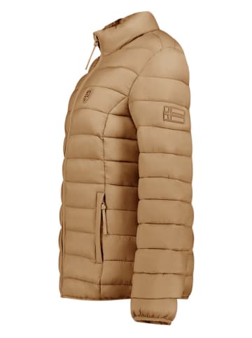 Geographical Norway Doorgestikte jas lichtbruin