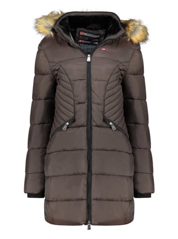 Geographical Norway Płaszcz pikowany w kolorze brązowym