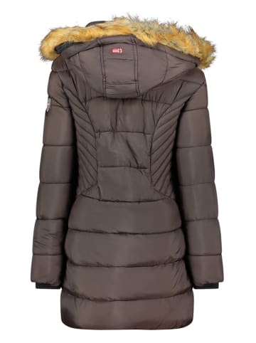 Geographical Norway Doorgestikte mantel bruin