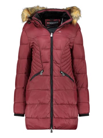 Geographical Norway Płaszcz pikowany w kolorze bordowym
