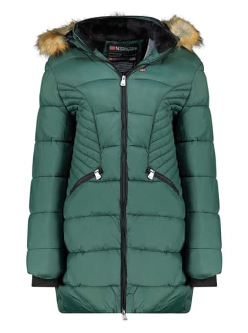 Geographical Norway Doorgestikte mantel groen