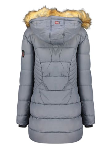 Geographical Norway Doorgestikte mantel grijs