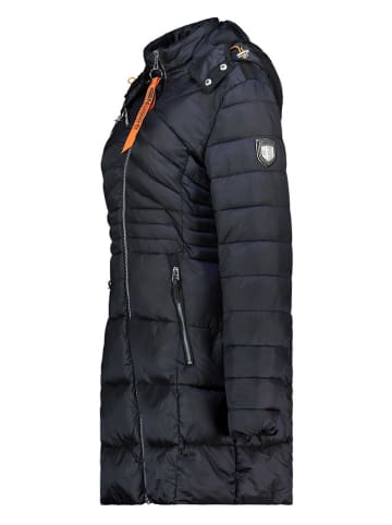 Geographical Norway Doorgestikte mantel donkerblauw