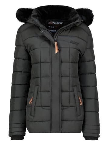 Geographical Norway Doorgestikte jas zwart