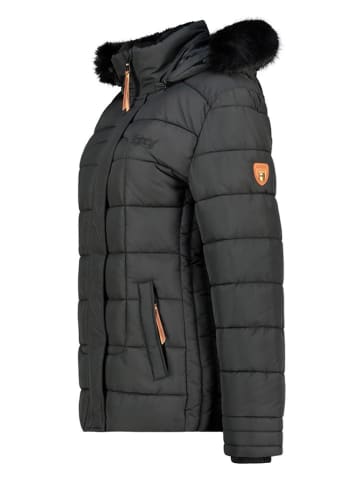 Geographical Norway Doorgestikte jas zwart