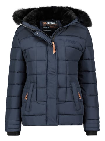 Geographical Norway Steppjacke in Dunkelblau/ Schwarz