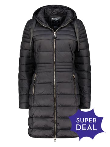 Geographical Norway Doorgestikte jas zwart