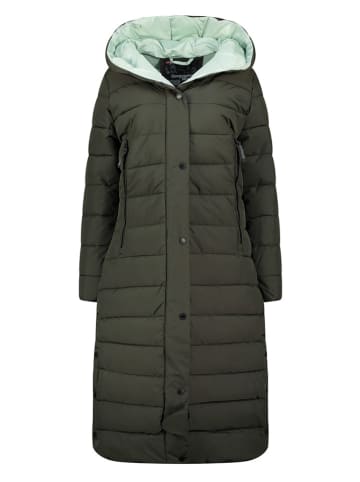 Geographical Norway Doorgestikte mantel kaki