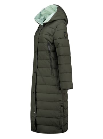 Geographical Norway Doorgestikte mantel kaki