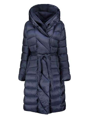 Geographical Norway Doorgestikte mantel donkerblauw