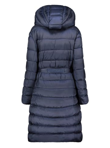 Geographical Norway Doorgestikte mantel donkerblauw