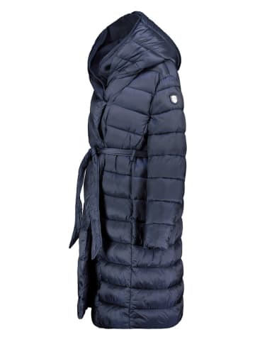 Geographical Norway Doorgestikte mantel donkerblauw