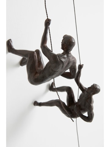 Jotex 2-delige set: wanddecoratie "Human Cimbers" bruin