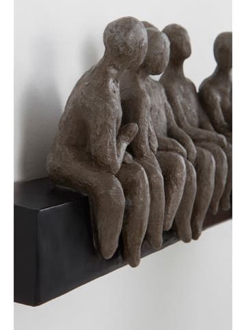 Jotex Wanddekoration ''Human Friendship'' in Grau - (B)40,6 x (H)18,5 x (T)9,3 cm