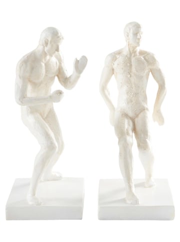 Jotex 2-delige set: boekensteunen "Human Push" wit - (B)16,5 x (H)26,7 x (D)11 cm