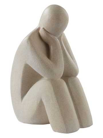 Jotex Figurka dekoracyjna "Think" w kolorze beżowym - 11 x 22,8 x 16,5 cm