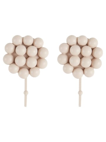 Jotex 2-delige set: wandhaken "Benevento" beige - (B)10,5 x (H)15,8 x (D)5,5 cm