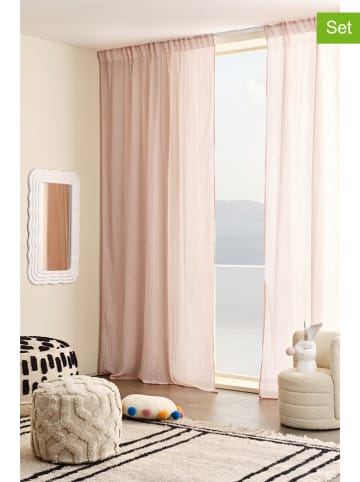 Jotex 2er-Set: Gardinen ''Cia'' in Rosa