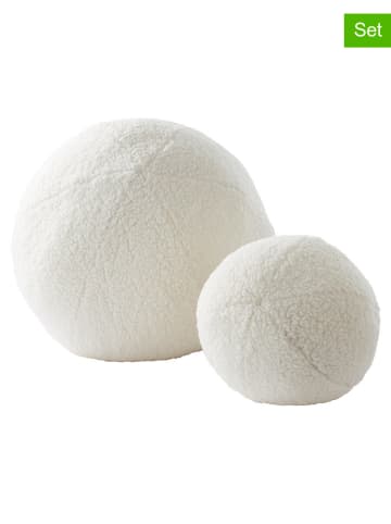 Jotex 2er-Set: Kissen ''Toulouse Teddy'' in Weiß