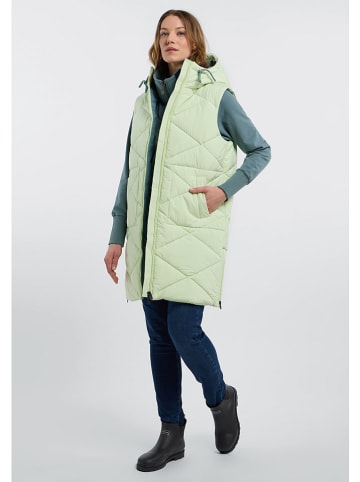 ELBSAND Doorgestikte bodywarmer "Yara" groen