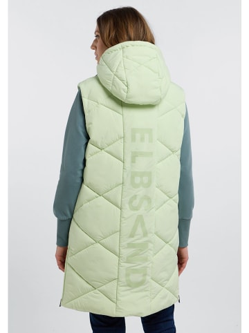 ELBSAND Doorgestikte bodywarmer "Yara" groen