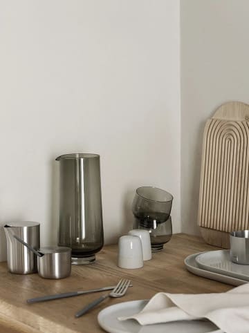 Blomus 2-delige set: zout- en peperstrooier "Sablo" lichtgrijs/crème - (H)5 x Ø 4 cm