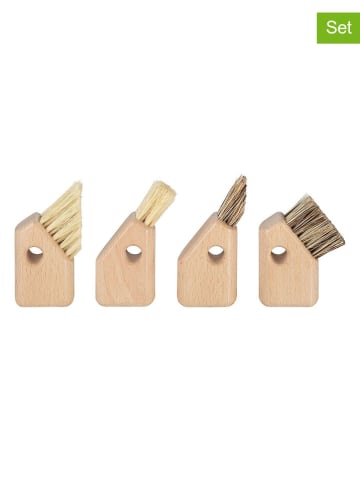 Blomus 4er-Set: Küchenbürsten "Aves" in Beige - (L)9 cm