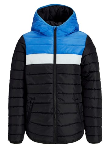 JACK & JONES Junior Steppjacke "Wing" in Schwarz/ Blau